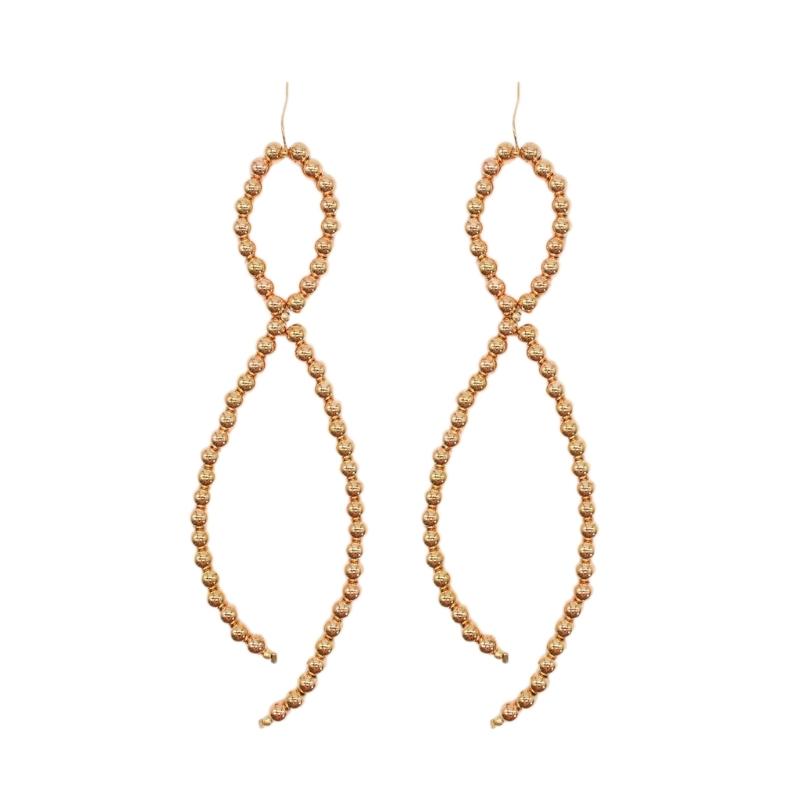 Stylish Long Dangle Ear Rings Ornament Chic Bowknot Earrings Accesssory Fashionable Ear Pendant Jewelry for Women Girls 1 золотой