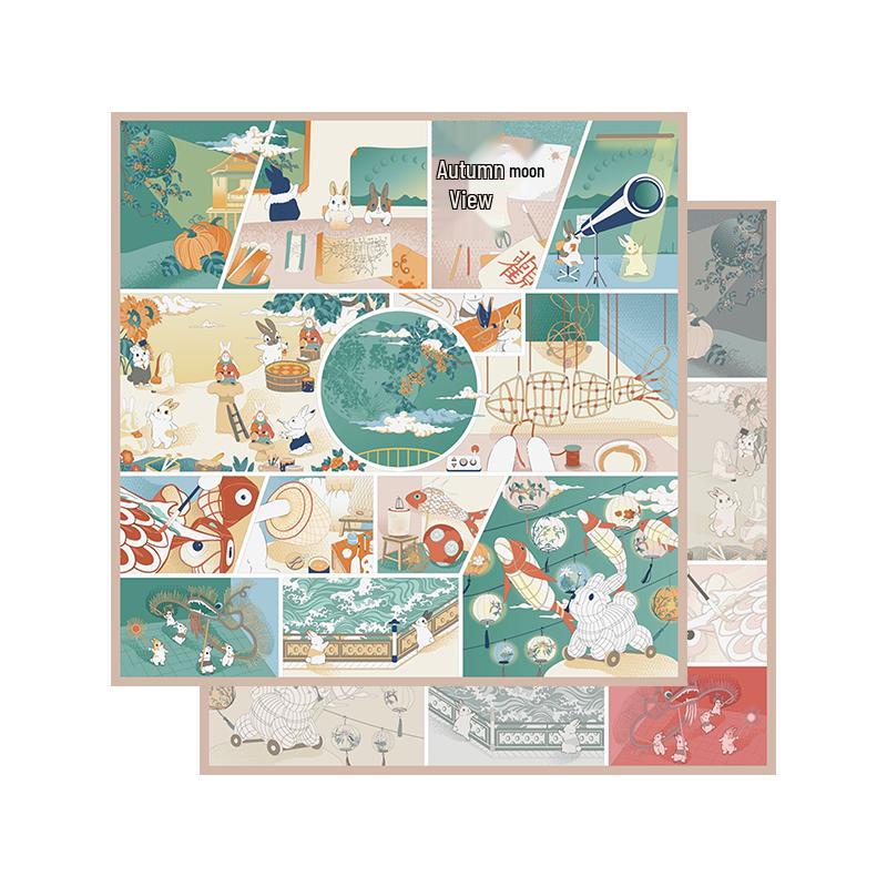 Jiao Yue Gui Hua Double-Sided Silk Scarf