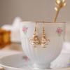 Enamel Chipmunk Teapot Earrings Trendy Pendant Necklace Stylish Woman Accessory