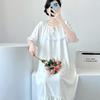 Pajamas women's 1011 new summer sweet lace medium and long skirts can be worn outside pajamas loungewear can be worn outside