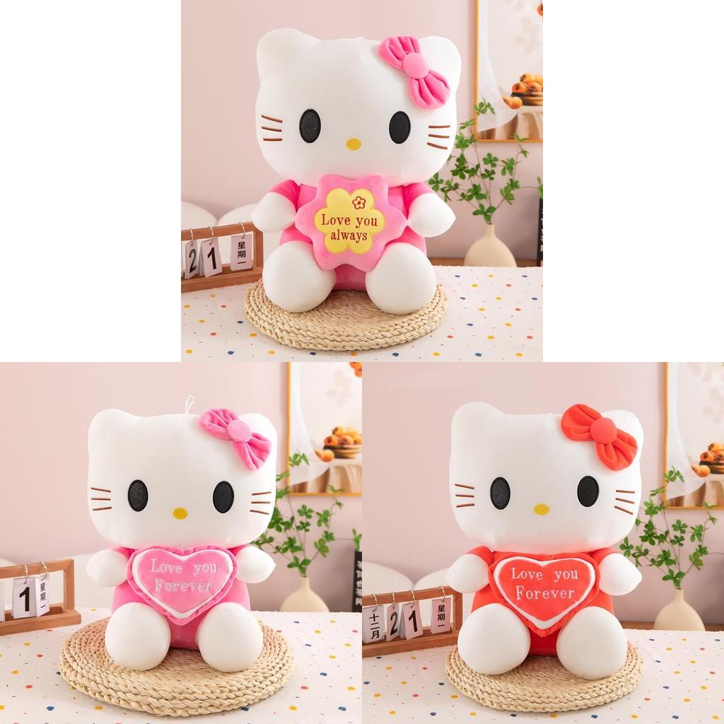 Flower Hellokitty Plush Doll Heart Cat Stuffed Toy Strawberry Angel Decoration