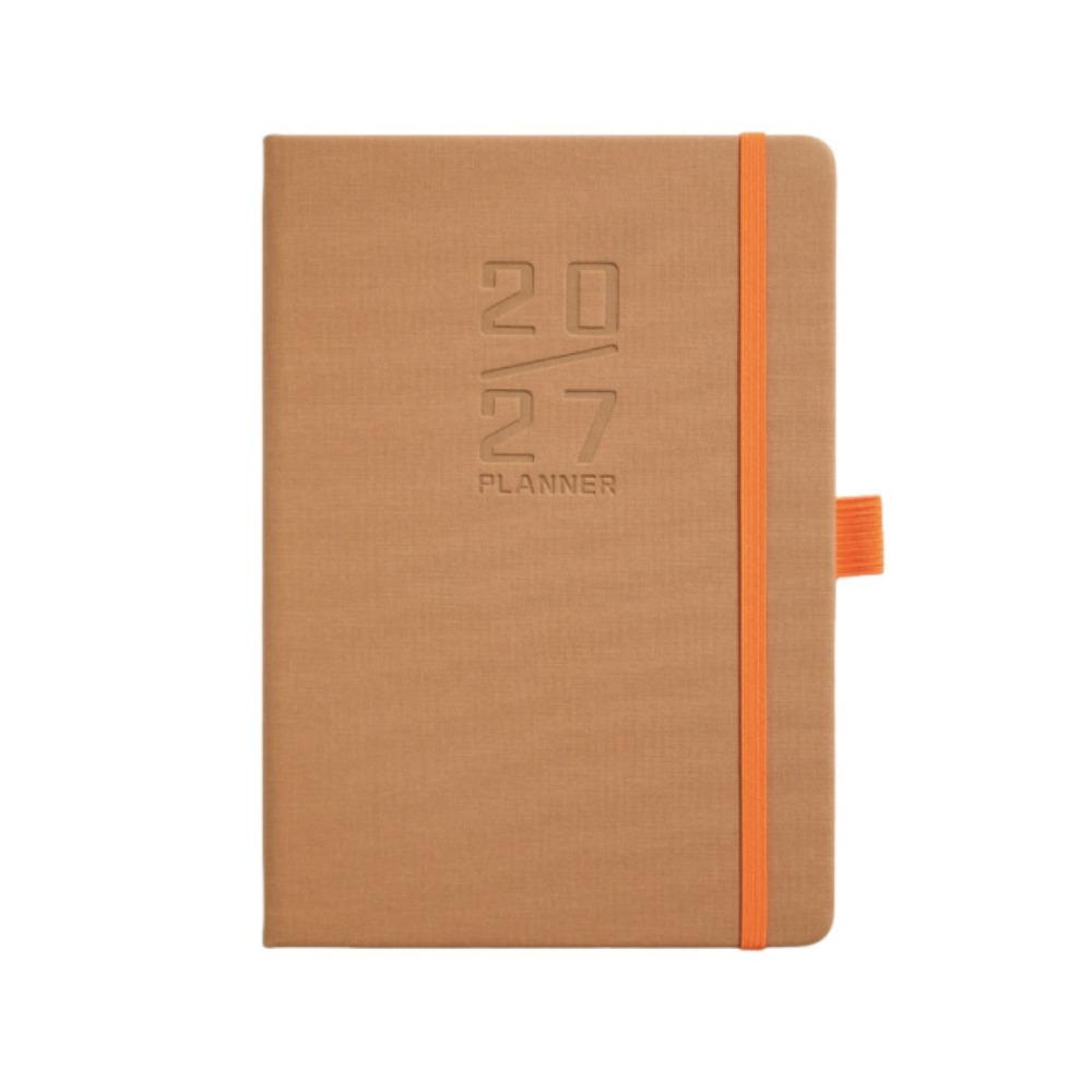 Wear-resistant 2027 Schedule Planner Notepad English Office Work Planner Diary Writing Pads Travel коричневый