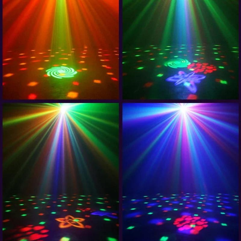 LED Laser Projection Stage Lighting RGBW DJ Disco MIni Party Lights Remote Control for Christmas Wedding Home Club Decoration