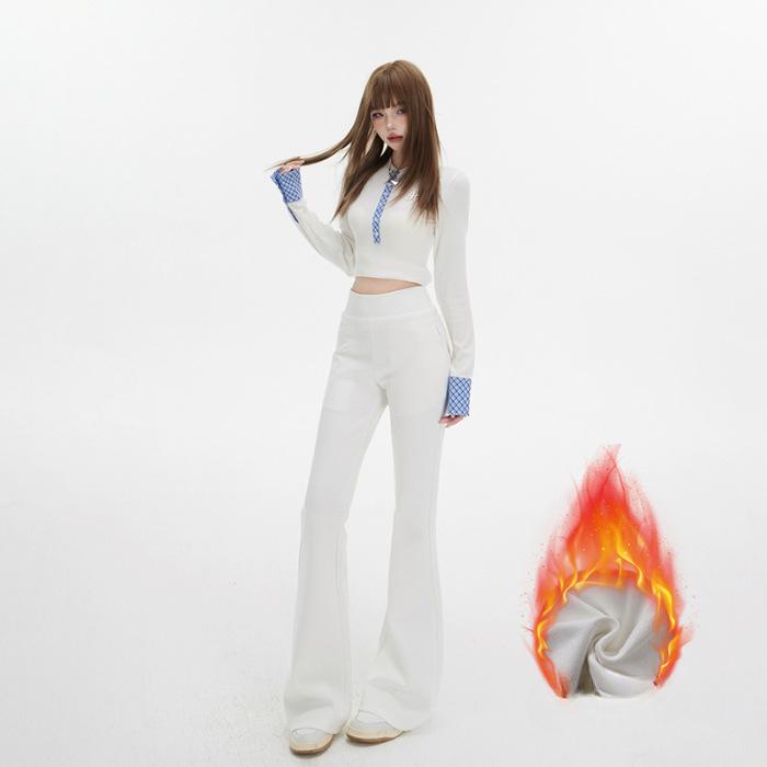 Slim Fit Slim Sweat Pants for Women In Autumn and Winter Casual Pants for Women In Autumn and Winter Plus Velvet Casual Pants for Women In Winter