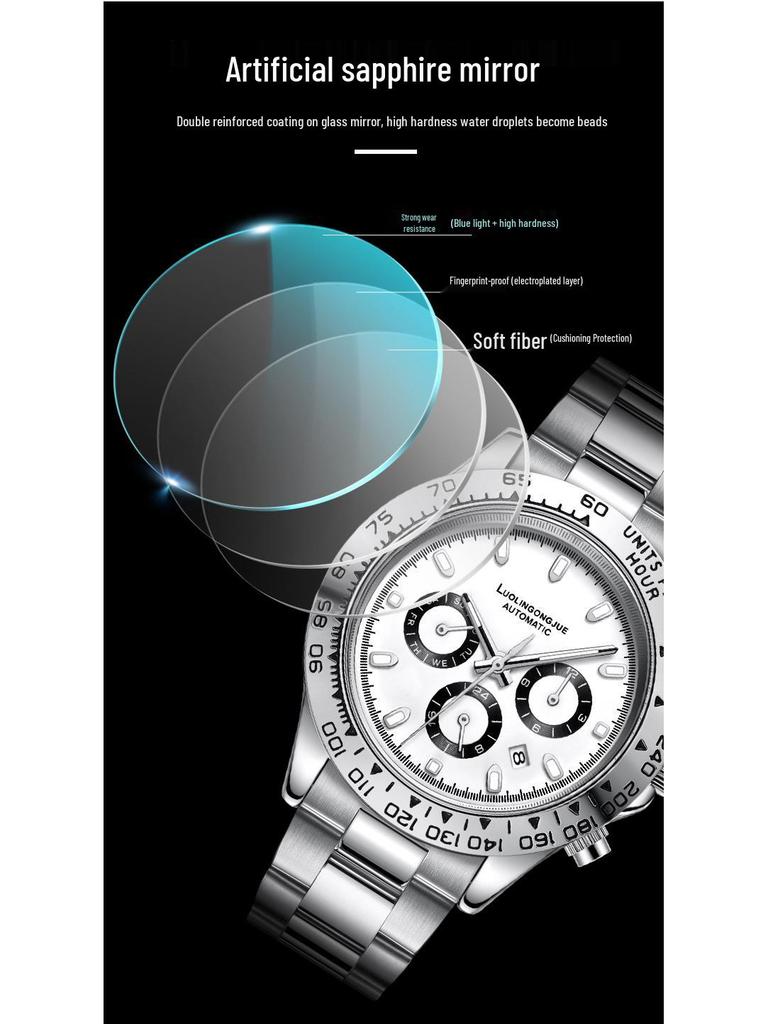 Duke of Lorraine 1954 Men's Multifunctional Waterproof Luminous Automatic Mechanical Watch