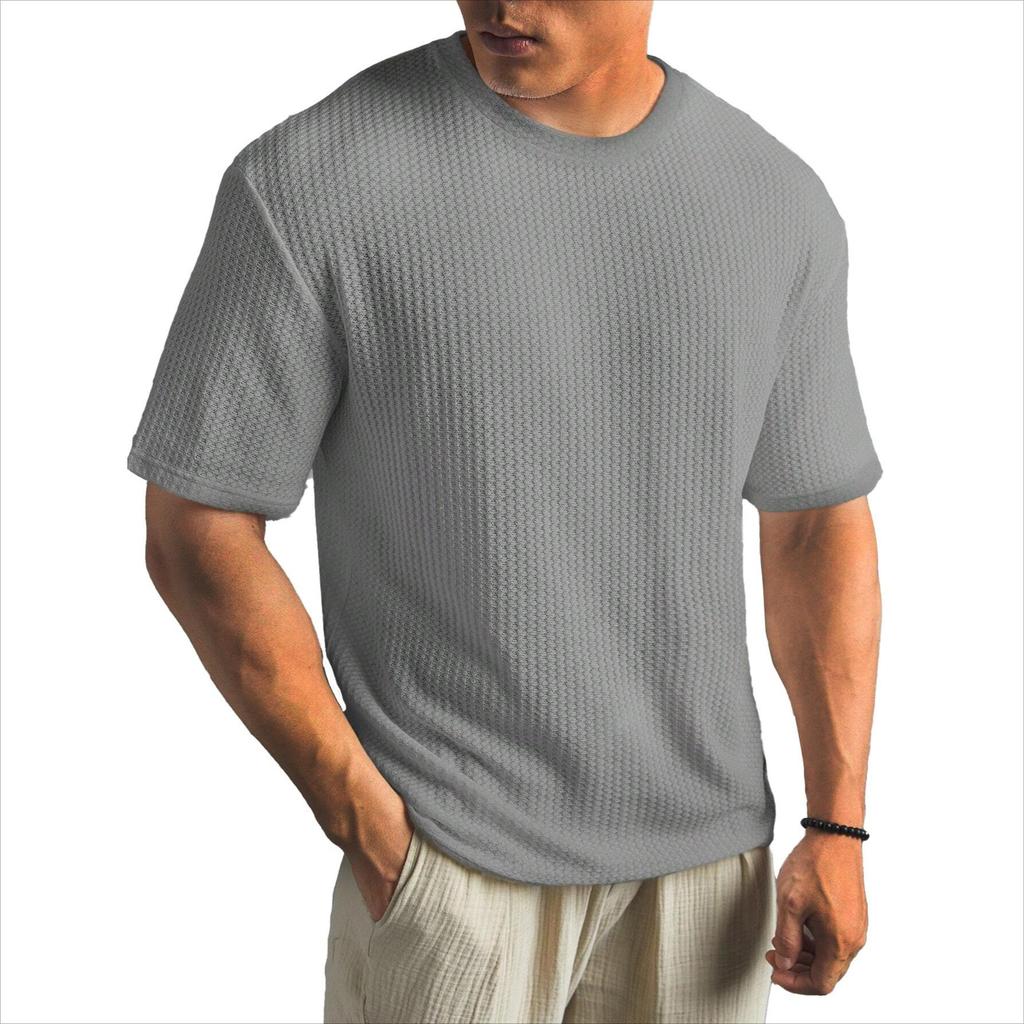 T-shirt Estiva da Uomo a Maniche Corte Casual Versatile Bella