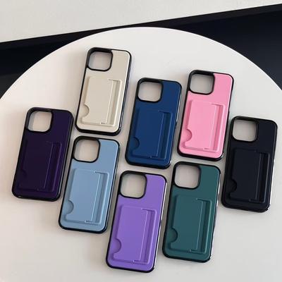 Card Bag Suitable for Apple IPhone 16PM Mobile Phone Case 14 Fuel Injection Two-in-one Card 15 Protection Case