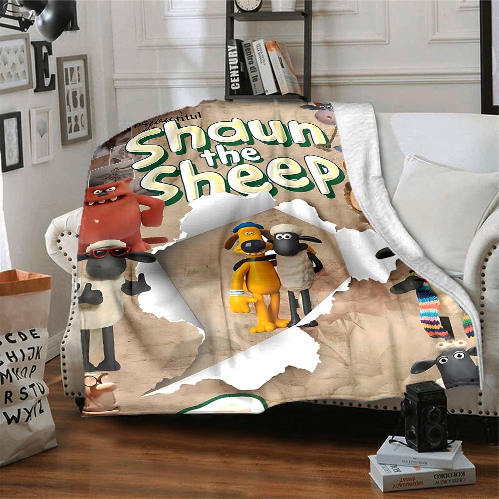 Sheep Adventure Farm Flannel Blanket Super Soft Warm Cozy Blanket For Sofa Bed Office Travel Allseason Home Decor Gift