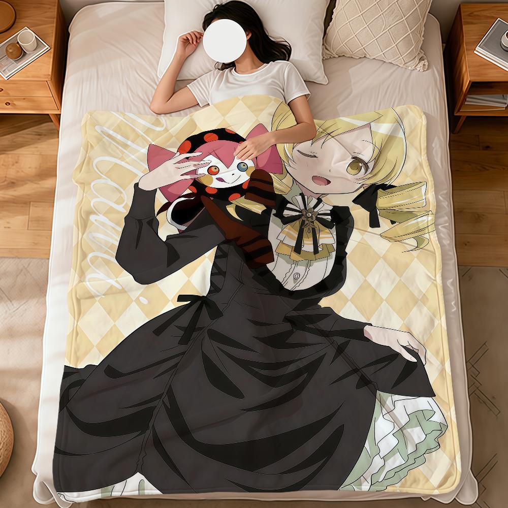 Anime Cute p-Puella Magi Madoka Magica Soft Warm Plush Blanket Dormitory Sofa Living Room Pet Hogar Bedroom Gift Home Flannel