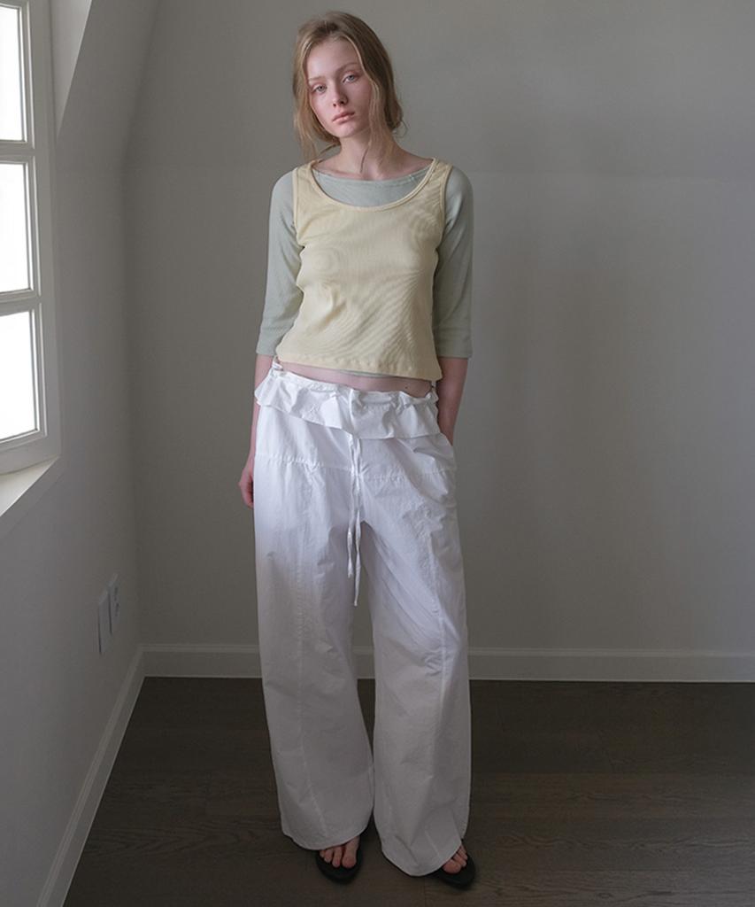 TARVERT Nova Foldover Nylon Pants - White