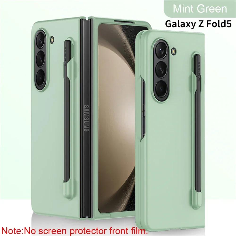 Ultra Thin Phone Case for Samsung Galaxy Z Fold 7 6 5 4 3 with Stylus Pen Slot Stand Plastic Fold Shockproof Protect Hard Cover