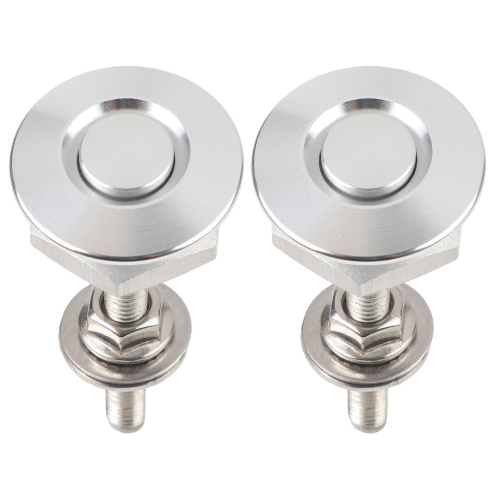 Car Bonnet Push Button Release Clip Set 2Pcs Low Profile Hood Lock for Engine Compartment Security and Styling