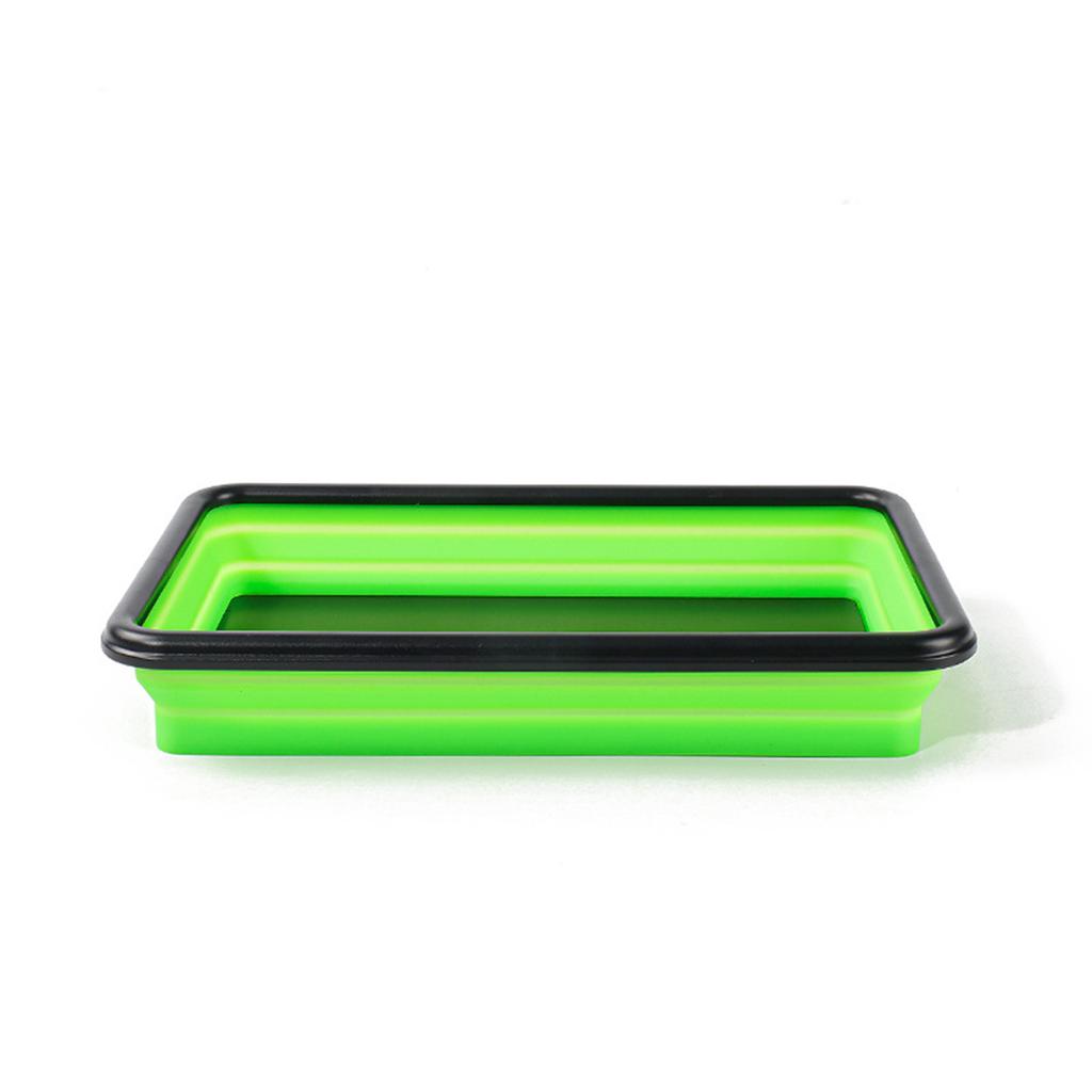 Collapsible Magnetic Screw Tray Storage Box Organizer For Plumber Carpenter Disk Storage Plate Silicone Bowl Tool Part