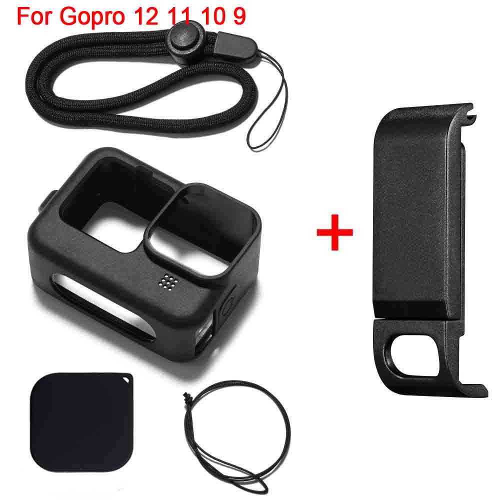Anti Loss Silicone Case Soft Rubber Shockproof Film Housing Cover Durable Protective Lens for Go Pro 12/11/10/9/8