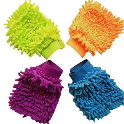Rukavice na mytí auta Chenille Coral Měkké rukavice z mikrovlákna Čisticí utěrka na auto Utěrka Houbička Štětec na detailing vosku Nástroje na čištění auta Štětec
