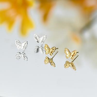 Exquisite and Fashionable Light Luxury Butterfly Stud Earrings Versatile Commuter Niche Design Sense