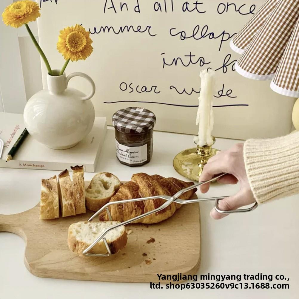 Stainless Steel Food Tongs for Cooking, BBQ Baking Non-Slip, Anti-Scald, Rust-Resistant, Multipurpose Tool---