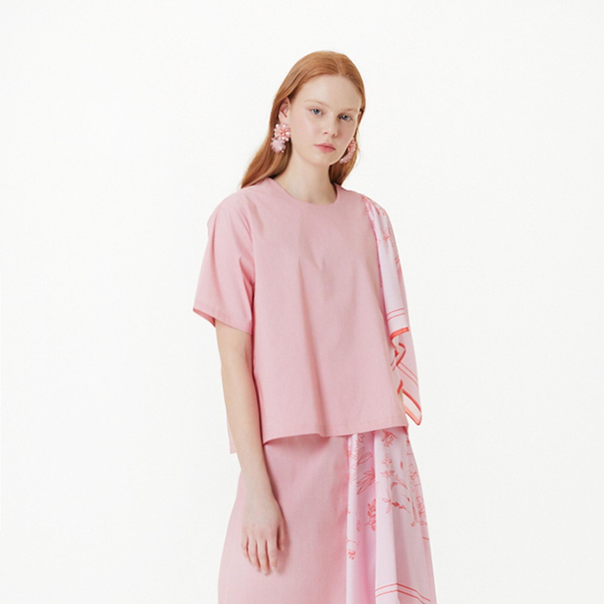 The Studio K Scarf Layered Top (Pink)