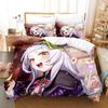 New Murasaki Shion Bedding Set Single Twin Full Queen King Size Bed Set Adult Kid Bedroom Duvet Cover Sets Anime Kawaii Girl Bed