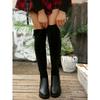 Slimming Over The Knee Boots Women's 2025 Winter New Thick-heeled Plus-size Round Toe High Heel Boots