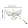 White Dove Ornament Resin Peace Bird Pendant for Christmas Tree & Home Garden Decor Outdoor Hanging Decorations
