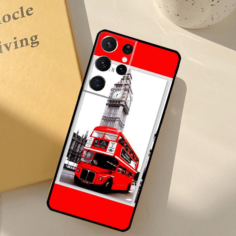 London Bus England Big Ben Phone Case For Samsung Galaxy S25 Ultra S20 S21 S22 S23 S24 S9 S10 Plus S25 FE Cover Shell
