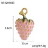 CARLIDANA Personalized Flower Stainless Steel Rabbit Pendant Strawberry Gold Plated Charm ice cream Enamel DIY Accessories