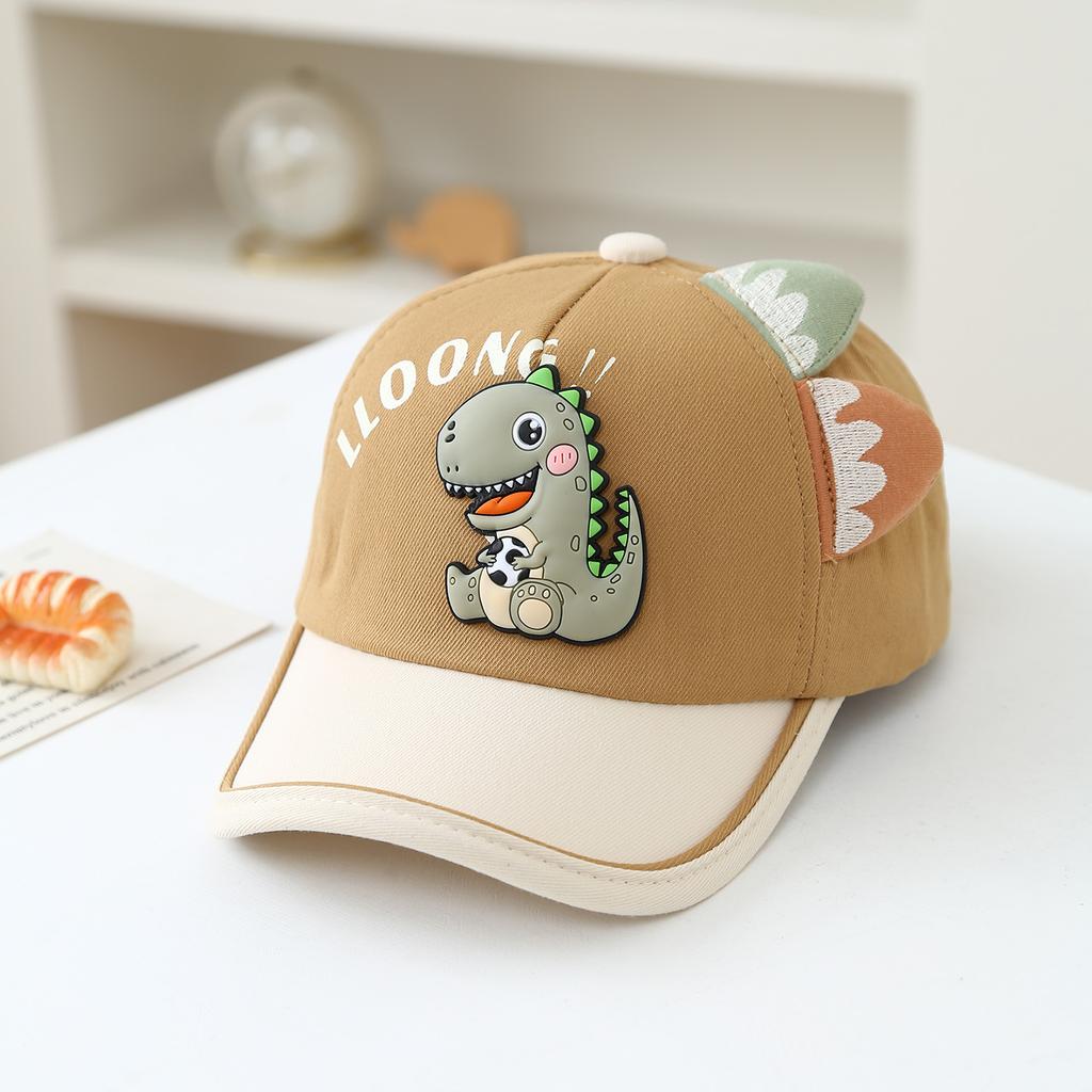 Three-dimensional Small Dinosaur Children's Baseball Cap, Summer Print Letter Baseball Cap, Baby Outdoor Soft Sun Hat