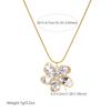 Gold Plated Stainless Steel Two-tone Daisy Pendant Snake Chain Necklace for Women