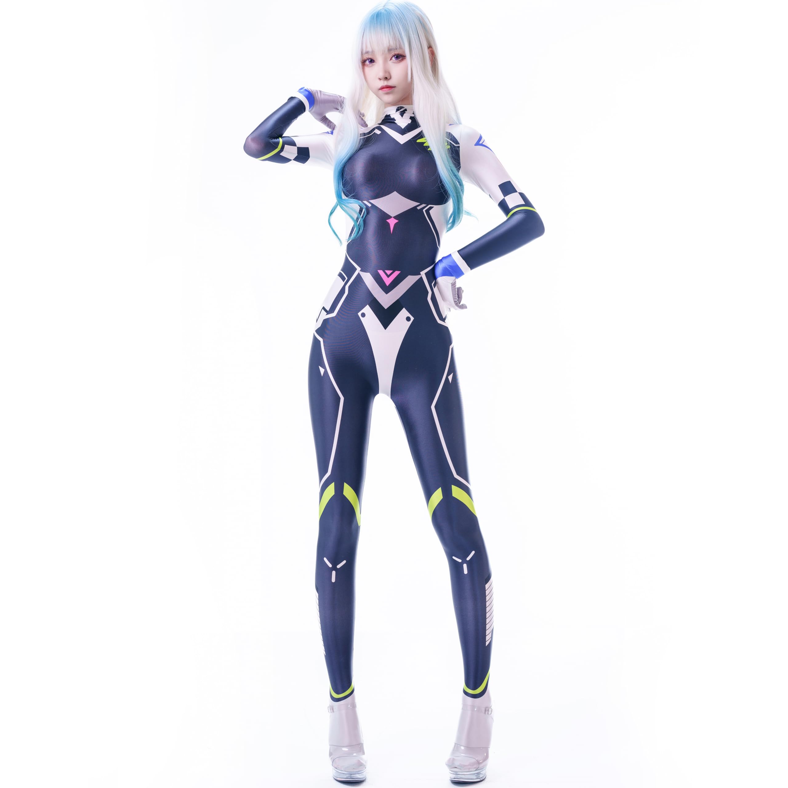 

Сексуальный костюм Zentai во весь рост со спиной, гладкие и блестящие танцевальные колготки, перчатки LOST-G, молния, (Л, ЧЕРНЫЙ) чёрный