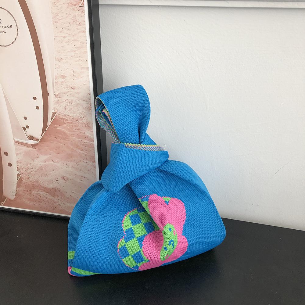 Crochet Shopping Bag of Korean Winter Fashion Chic Art Bags