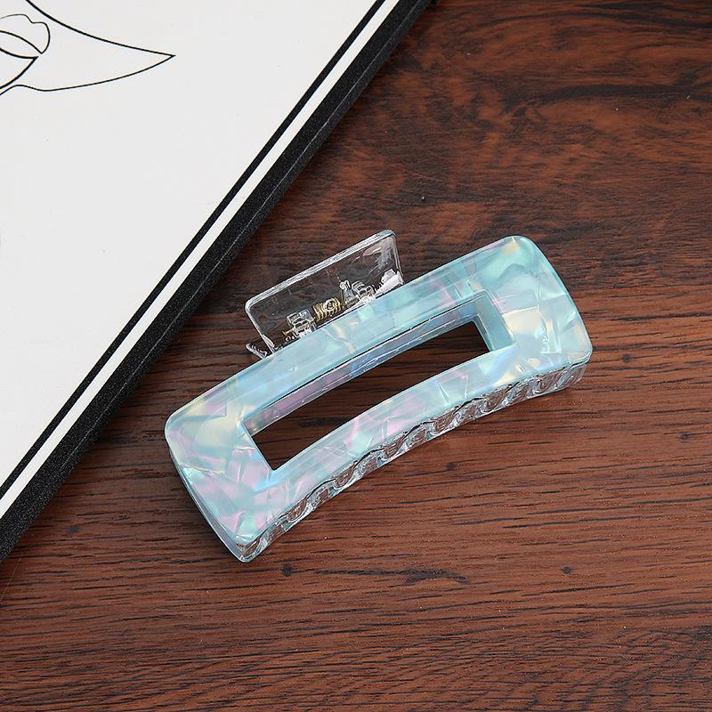 Korean Fashion Transparent Candy Color Square Hair Clip - Imitation Acetate Shark Clip for All Hairstyles