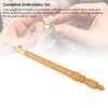 Embroidery Crochet Hook Wooden Non Slip Tambour Hook with 0.8 1 1.2mm Needles for Sewing Beading