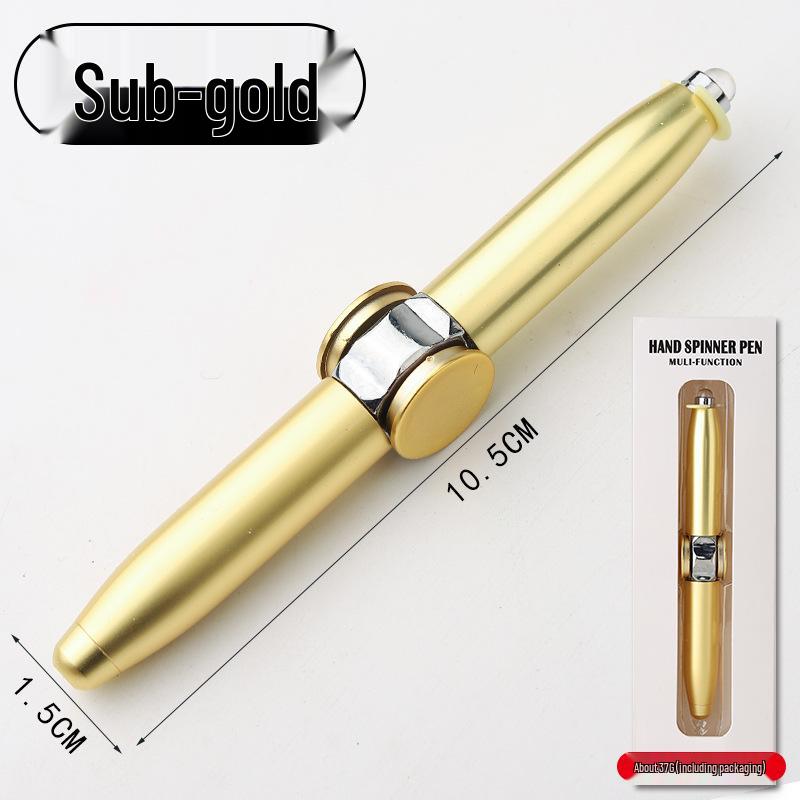 Multifunctional Light-Up Metal Spinner Ballpoint Pen