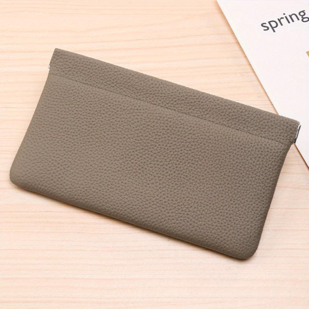 

1PC Self Closing Long Leather Wallet, Passport and Driver s License Certificate Cover, Headphone Data Cable Storage Bag сірий
