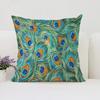 Peacock Feathers Cushion Cover 50X50Cm Decorative Pillowcase Decor 40X40 45X45 Cushions Covers For Bed Pillows Pilow Cases Sofa