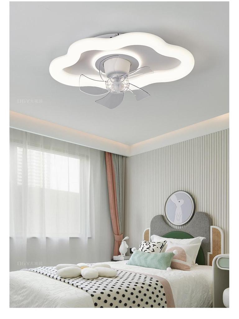Nordic Minimalist LED Ceiling Fan Light for Master Bedroom