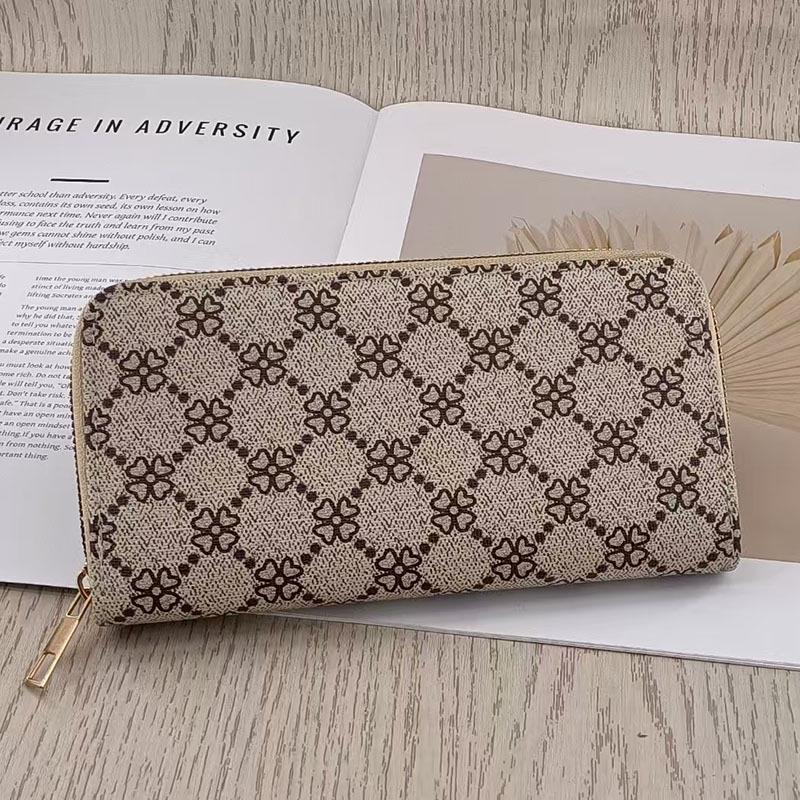 European & American Fashion Large Capacity Zipper Clutch Wallet - Multi-Card Slot, Simple, High-End Design
