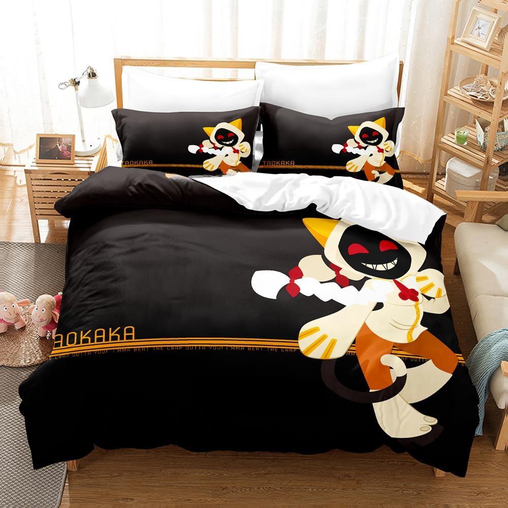 New Fashion 3D Printed Anime Game Blazblue Bedding Set Cartoons Three-piece Set Adult Kid Bedroom Duvet Cover Sets Home Textiles