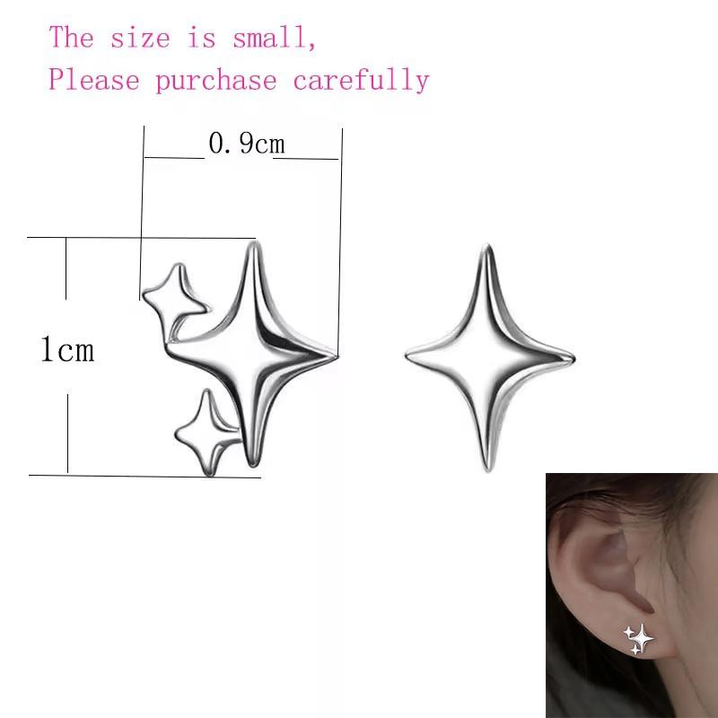 925 Silver Star Earring for Women Girl Simple Tassels Chain Fashion Office Jewelry Gift