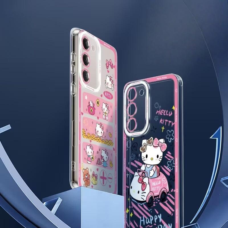 Pink Cute Hello Kitty Phone Case For Iphone 17 Air 17 Pro Max 16 15 14 12 13 11 Pro Max X 16e 16 Plus 13 Mini INS Thin Cover