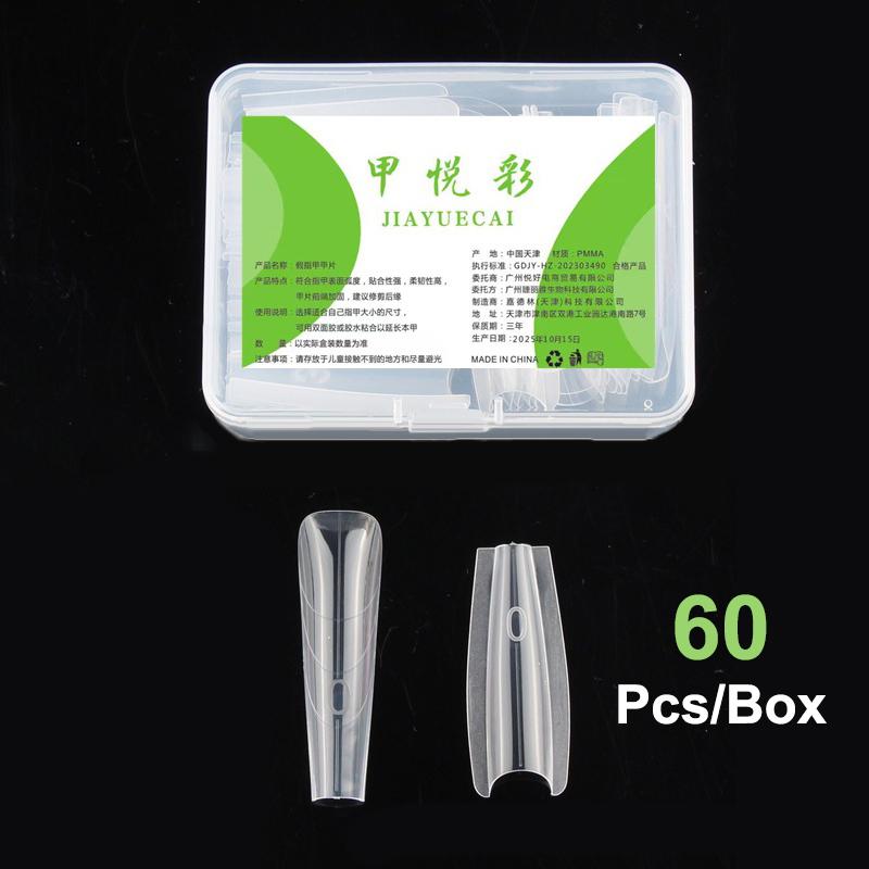 Sandwich Dual Nagelformen 60 Stück 15 Größen Schnelle Verlängerungen - Dual Forms T-förmig Ellipse Maniküre Formen Obere Form Untere Form 3D