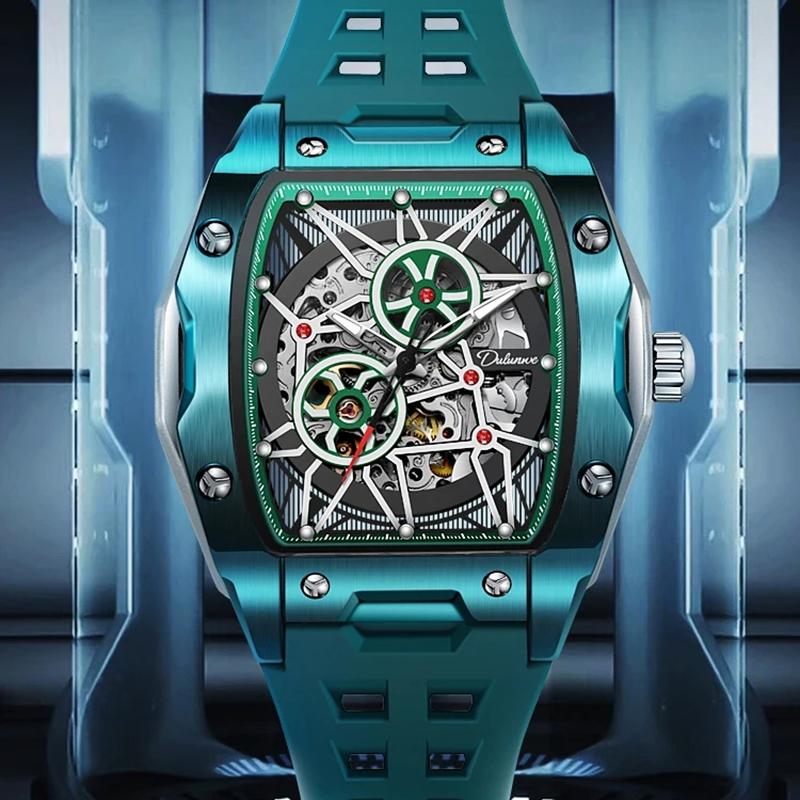 Mens Skeleton Mechanical Automatic Watch Top Brand Luxury Luminous Waterproof Men Watch Gift