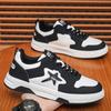 Mens Soft Sole Fashion Versatile Casual Sports Leather Upper Skateboard Shoes