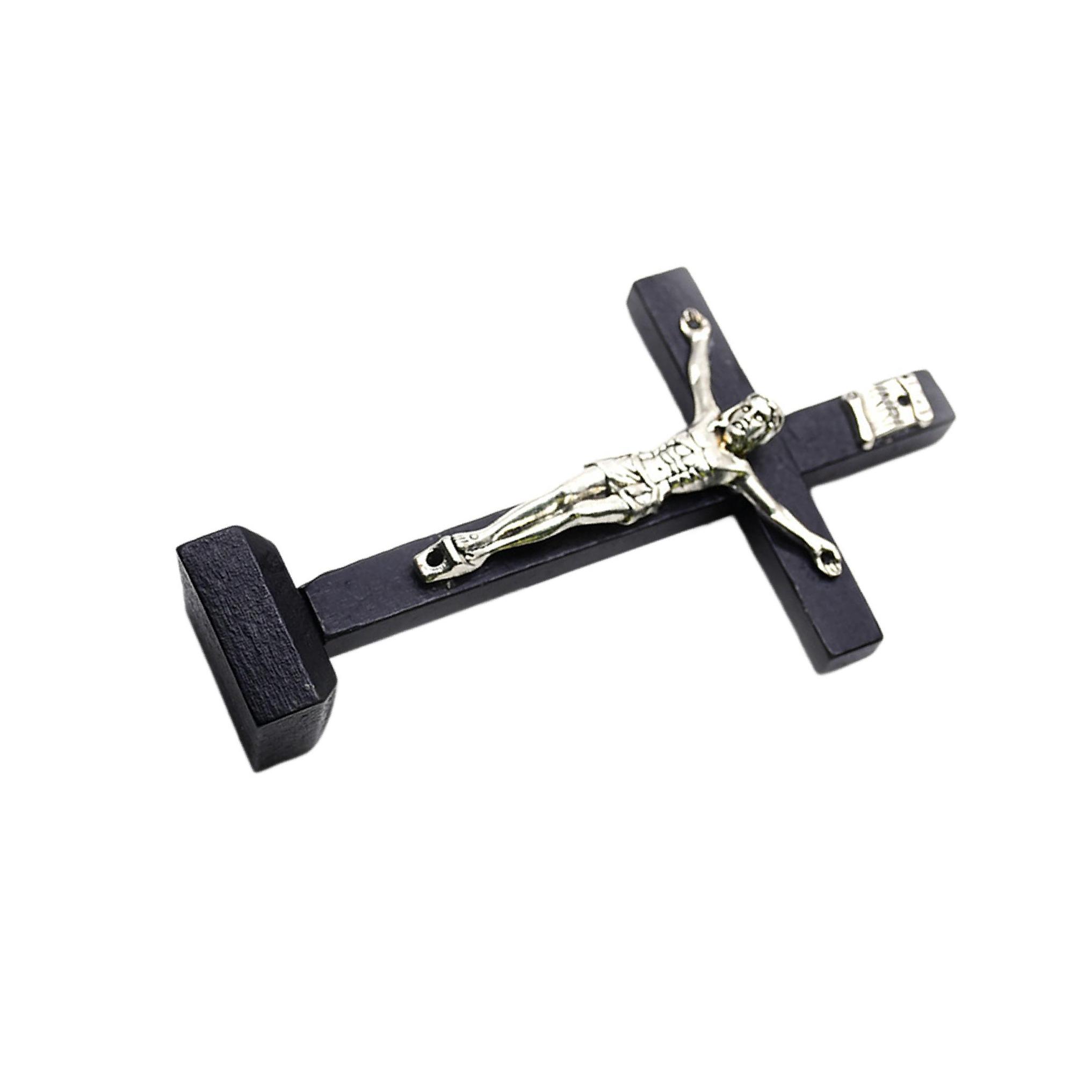 

Wood Cross Crucifix jesus Statue Ornament for Shelf Decor Gifts коричневый