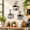 3pcs Minimalist Coffee Cup Wall Hangings Nordic Style Coffee Shop Decorations  Indoor