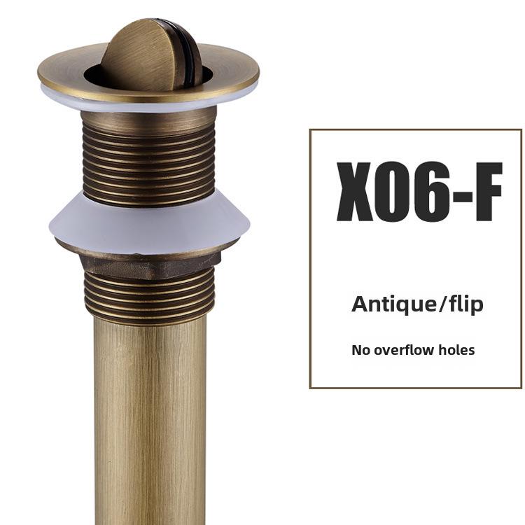Европейский ретро всплывающий латунный слив в отделке под античную бронзу
