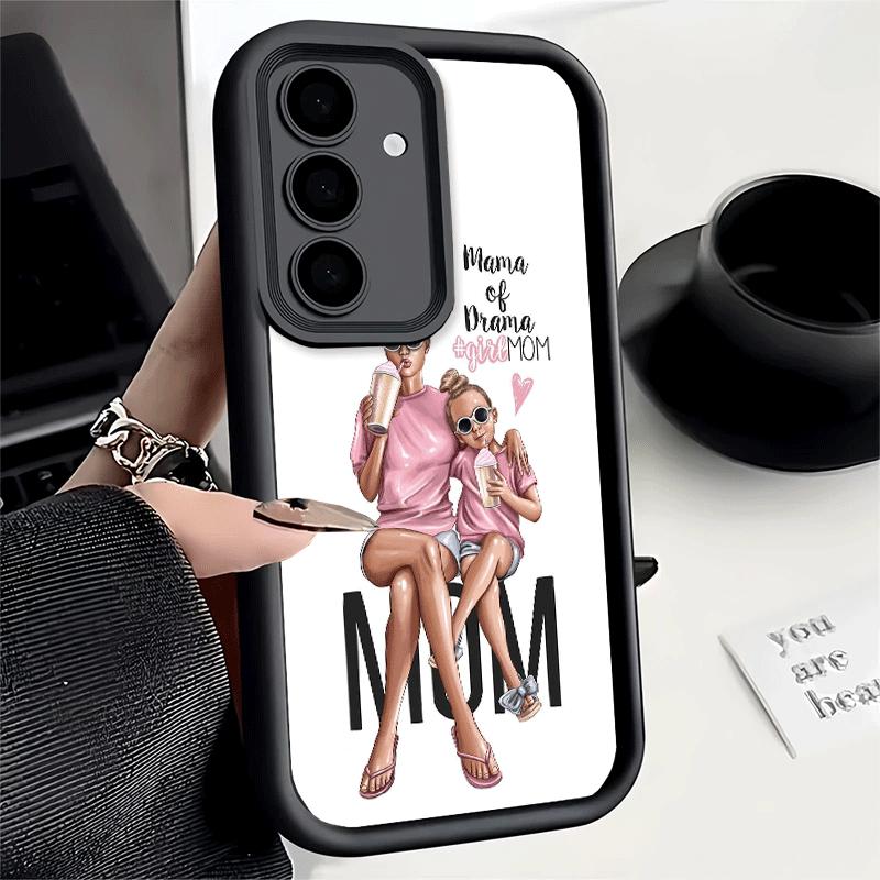 

Phone Case for Samsung Galaxy S26 S25 Ultra S24 FE Baby Mom Girls Shell S23 Plus S22 + S21 S20 5G Soft Silicone Funda Samsung S24 FE