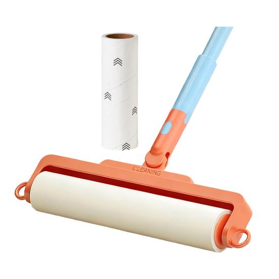 Yousheng Roller Lint Sticker Telescopic Long Handle 180 Degree Cartoon Design Lint Remover Hot Melt Adhesive Large Area Coverage Hair Dust Remover