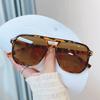 Classic Big Pilot Sunglasses Women Vintage Double Beam Yellow Orange Lens Sun Glasses Female Candy Color 70s Eyewears UV400